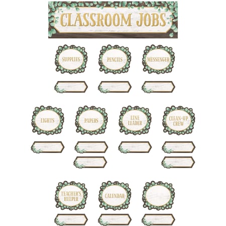 Eucalyptus Classroom Jobs Mini Bulletin Board Set